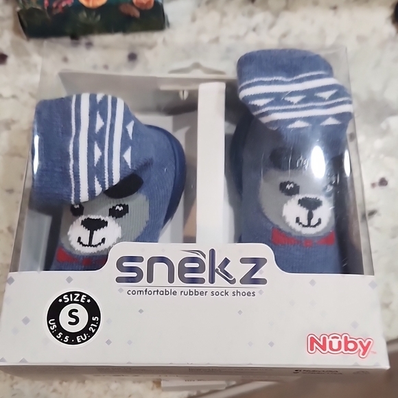 Nuby Snekz Comfortable Rubber Sock Shoes - Blue - Picture 1 of 1
